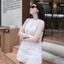 Set bộ trắng sát nách GUMIN thiết kế áo ba lỗ cổ tròn kèm quần short vintage thanh lịch, Set bộ đồ nữ sang chảnh