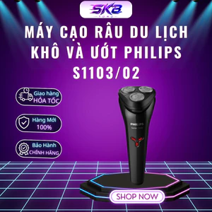 Máy cạo râu du lịch khô và ướt Philips S1103/02 - Bảo hành chính hãng 24 tháng