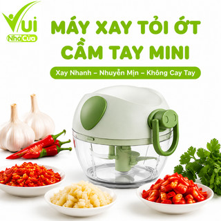Máy Xay Tỏi Ớt Mini Cầm Tay Có Dây Rút Con Lợn GD138 - Máy Xay Tỏi Ớt, Thực Phẩm Mini Cầm Tay