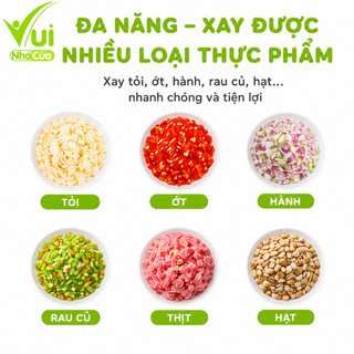Máy Xay Tỏi Ớt Mini Cầm Tay Có Dây Rút Con Lợn GD138 - Máy Xay Tỏi Ớt, Thực Phẩm Mini Cầm Tay