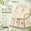 Combo 4 Quần Lót Nữ Cotton thoáng mát - kháng khuẩn ren viền đính nơ kèm họa tiết DOPICO L120
