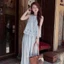 Set bộ sát nách Loại 1 thiết kế áo thêu gấu vintage trẻ trung thanh lịch, set đồ nữ đi biển mặc nhà sang trọng