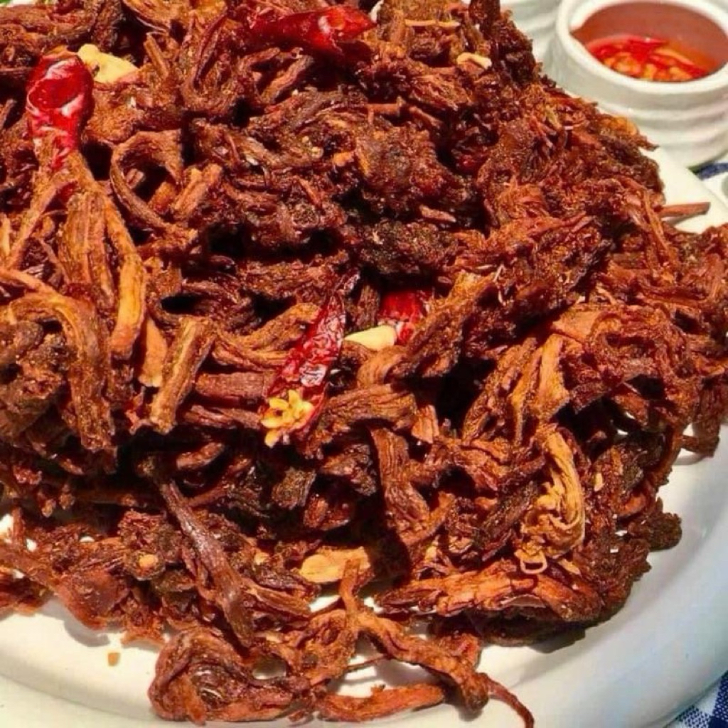 400g-800g Thịt Gà Sấy Khô Cháy Tỏi (Hương Vị Heo) - Dai Ngon Thơm- Đầy Đủ ATVSTP
