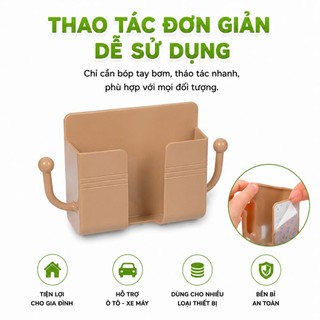 Giá Cài Sạc Điện Thoại Dán Tường Đa Năng GD327 - Giá Đỡ Điện Thoại Dán Tường Chịu Lực Tốt