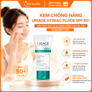 Kem chống nắng cho da dầu mụn URIAGE HYSEAC FLUIDE SPF 50+ 50ML, chống nắng, bảo vệ da tối ưu
