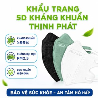 Khẩu Trang 5D Thịnh Phát Kháng Khuẩn Nhiều Màu Sắc GD71 - Khẩu Trang Thịnh Phát 3 Lớp Lọc Bụi Mịn