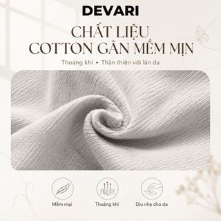 Quần lot nữ cotton gân tăm đáy lót kháng khuẩn khử mùi kiểu dáng trẻ trung năng động DEVARI L2416