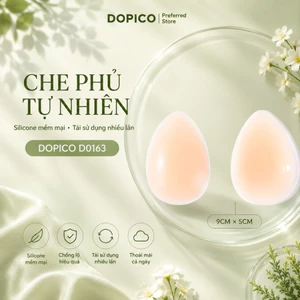 Miếng dán che rãnh vùng kín bảo hộ chống lộ silicone mềm mại tái sử dụng được nhiều lần DOPCIO D0163