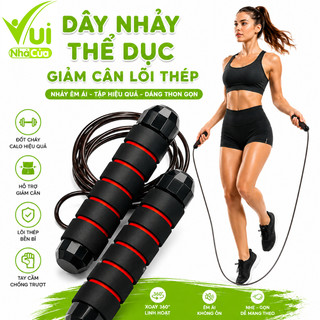 Dây Nhảy Giảm Cân Đốt Mỡ Bụng Lõi Thép Đàn Hồi GD76 - Dây Nhảy Tập Thể Dục Tại Nhà Lõi Thép