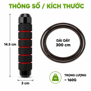 Dây Nhảy Giảm Cân Đốt Mỡ Bụng Lõi Thép Đàn Hồi GD76 - Dây Nhảy Tập Thể Dục Tại Nhà Lõi Thép