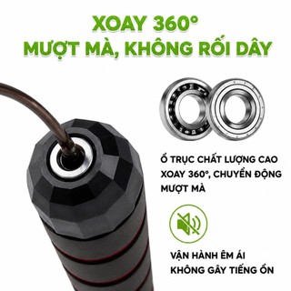 Dây Nhảy Giảm Cân Đốt Mỡ Bụng Lõi Thép Đàn Hồi GD76 - Dây Nhảy Tập Thể Dục Tại Nhà Lõi Thép