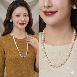 [ DAISYN ] N693 dây chuyền mang áo dài , dây chuyền áo tấc, vòng cổ áo ngũ thân 60cm ngọc trai nhân tạo 8 li sang trọng