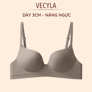 Áo Lót Nữ VECYLA Su A 977 Không Gọng Nâng Ngực Tạo Khe Đệm Dày Cao Cấp Xuất Nhật