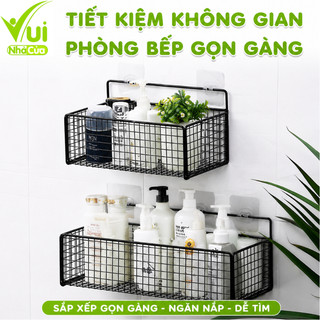 Kệ Lưới Dán Tường Đựng Đồ Bằng Thép Không Gỉ GD190 - Kệ Lưới Thép Chữ Nhật Tĩnh Điện Không Gỉ