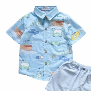 ( NHIỀU MẪU ) ÁO SƠ MI HỌA TIẾT OTO , KHỦNG LONG , VỎ SÒ ,... CHO BÉ TRAI | AnhMy Baby