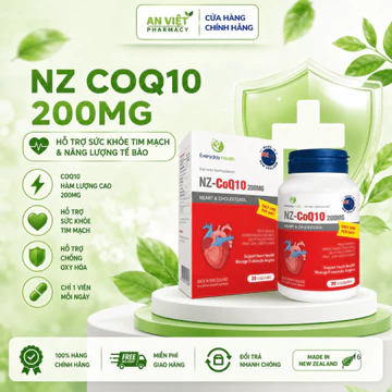 Viên bổ tim NZ CoQ10 Everyday Health hỗ trợ và phòng các bệnh tim mạch,giảm nguy cơ xơ vữa động mạch