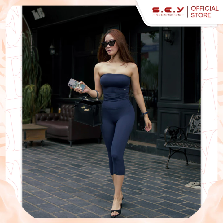 Quần Tập Gym Nữ SEY 3/4 Legging, Quần Legging Nữ, Quần Thể Thao, Chất Liệu Co Giãn, Cao Cấp