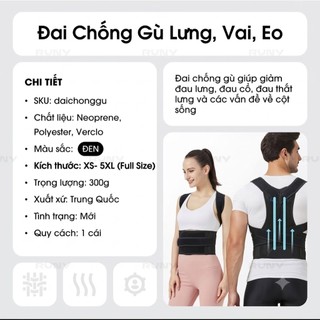 Đai Chống Gù Lưng Jing.Ba Thế Hệ Mới Nam & Nữ - Chống Gù Hiệu Qủa, Thẳng Lưng, Chống Đau Mỏi Lưng