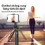 Gậy chụp ảnh 4 chân 1m8 kim chân máy ảnh, điện thoại có tay cầm chống rung xoay 360 kèm remote quay phim,livestrem từ xa