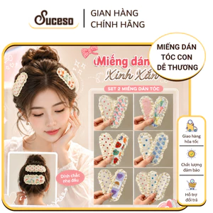 Miếng Dán Tóc Con Nữ Cute Dán Mái Velcro Giữ Tóc Gọn Gàng, Không Đau Tóc, Cho Bé Và Nữ – Suceso