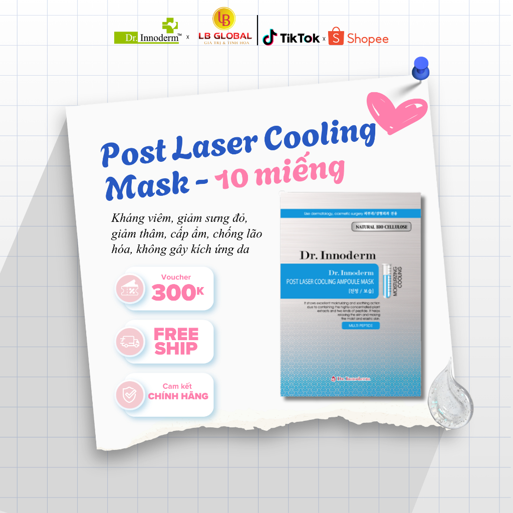 [Dr.Innoderm]_Mặt nạ dưỡng da_Post Laser Cooling Mask_Sản phẩm chính hãng_Xuất VAT 100%