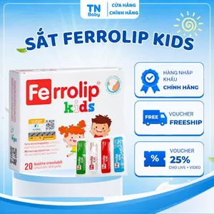 Sắt Ferrolip Kids Cho Bé Từ 1 Tuổi - Sắt Bao Vi Nang Không Đọng Vị Tanh