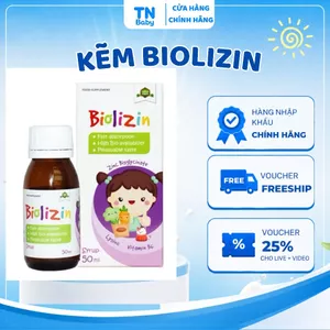 Kẽm Biolizin Cho Bé 50ml - Hỗ Trợ Bé Tăng Đề Kháng, Ăn Ngon, Bổ Sung Kẽm Lysine B6, Vị Đào Dễ Uống