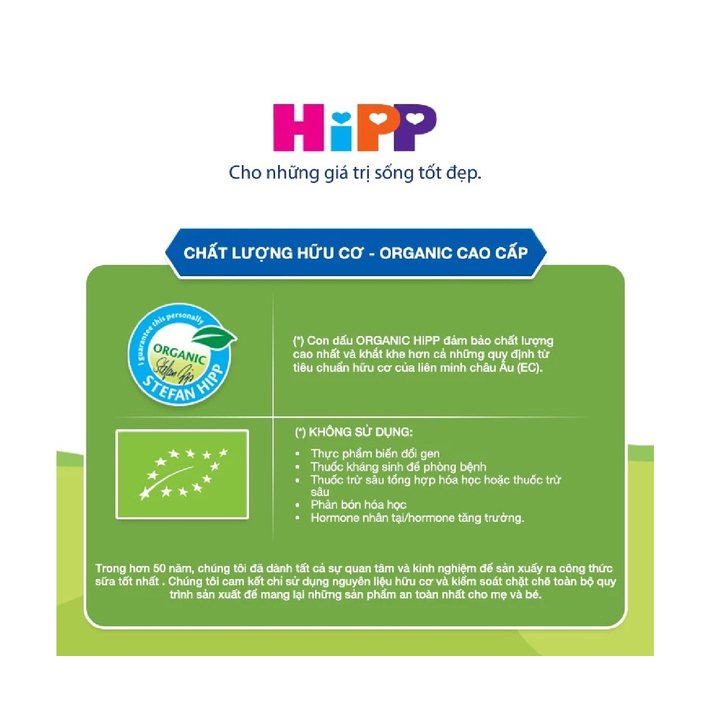 Sữa HiPP Organic Combiotic Lợi Khuẩn HMO Đủ Số 350g – Hữu Cơ EU Lợi Tăng Đề Kháng Cho Bé - TN Baby