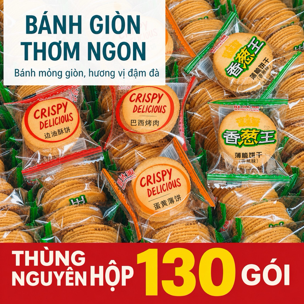 [Thùng 5kg] bánh quy đồng tiền thơm ngon