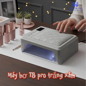 Máy Hơ Gel T8 PRO SNRQI Phiên bản mới 2026, Máy hơ móng tay t8 pro màu xám khói cao cấp (Bảo hành 3 tháng) Bình An