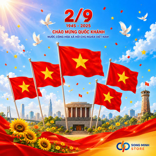 CỜ ĐỎ SAO VÀNG - CỜ TỔ QUỐC - CỜ NƯỚC CẦM TAY [CÁN NHỰA ĐỎ]