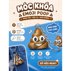 Móc Khóa Emoji Poop Mini In 3D Dễ Thương