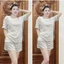 Sét Bộ Áo Thun Tay Tay Lỡ Kẻ Vằn In Cún From Thụng Kiểu Hàn Quốc Basic Dễ Thương