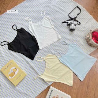 𝐒𝐨𝐝𝐚 𝐓𝐨𝐩 - Áo 2 dây nữ chất thun cotton co dãn thoáng mát nhien.official NAT00035