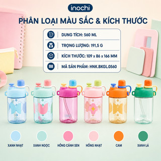 Bình Nước Inochi Kita Cho Mọi Lứa Tuổi – Nhẹ, Dễ Cầm, Nắp Chống Tràn, Đi Học, Đi ChơI, Chơi Thể Thao