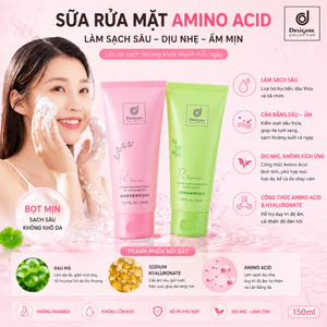 Sữa rửa mặt chứa axit amin và axit hyaluronic, làm sạch sâu, kiểm soát dầu nhờn, phù hợp với da nhạy cảm.