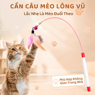Cần Câu Mèo Vũ Có Chuông 90cm – Đồ Chơi Giúp Mèo Vận Động