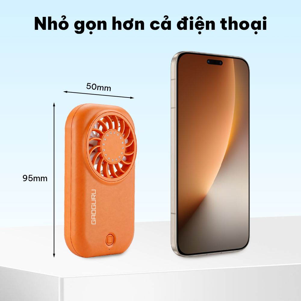 【Siêu Mạnh Siêu Mát】Quạt di động 2026 Quạt cầm tay mini pin 1200mah 5 cấp độ, sạc pin tiện dụng, nhỏ gọn