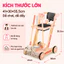 Xe đẩy lau nhà bánh xe êm gỗ an toàn phát triển kỹ năng cho bé