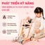 Xe đẩy lau nhà bánh xe êm gỗ an toàn phát triển kỹ năng cho bé