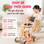 Xe đẩy vệ sinh gỗ bé 3-6 tuổi kích 41×30×55.5cm đồ chơi giáo dục nhập vai
