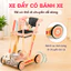 Xe đẩy lau nhà bánh xe êm gỗ an toàn phát triển kỹ năng cho bé