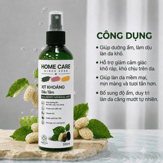 Xịt Khoáng Dâu Tằm Home Care – Dưỡng Ẩm, Dưỡng da, Khóa Nước, Làm Dịu Mát Da Khô Chính Hãng