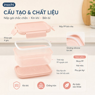 Hộp Thực Phẩm Nắp Gài Hokkaido INOCHI – Nhựa PP Kháng Khuẩn Ag+, Giữ Thực Phẩm Tươi Ngon