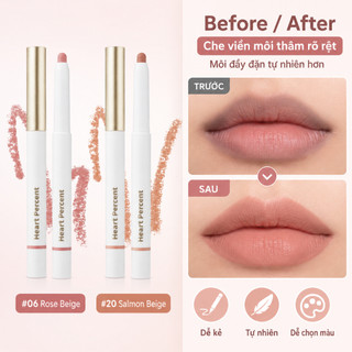Bút Kẻ Viền Môi Heart Percent Dễ Kẻ Dễ Tán Phù Hợp Makeup Hàn Quốc Tự Nhiên