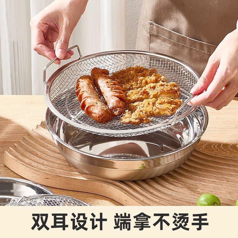 Set Khay Inox 304 Kèm Vỉ Lưới Lọc Dầu, Chống Dính, Dễ Vệ Sinh, Bền Bỉ