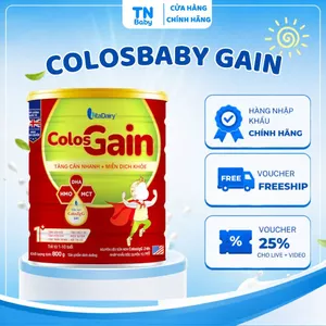 Sữa Colos Gain 800g Vitadairy, Hỗ Trợ Bé Tăng Cân Nhanh, Sữa Non IgG Tăng Miễn Dịch Cho Bé Suy Dinh Dưỡng - TN Baby