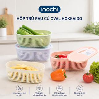 HỘP TRỮ RAU CỦ OVAL HOKKAIDO, Chất liệu nhựa cao cấp, bền đẹp, an toàn khi sử dụng với thực phẩm