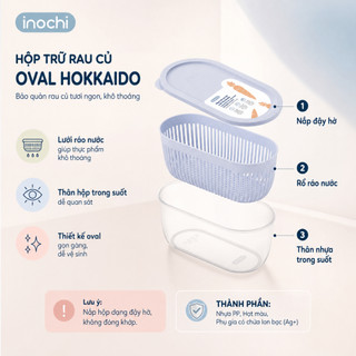 HỘP TRỮ RAU CỦ OVAL HOKKAIDO, Chất liệu nhựa cao cấp, bền đẹp, an toàn khi sử dụng với thực phẩm