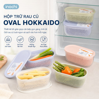 HỘP TRỮ RAU CỦ OVAL HOKKAIDO, Chất liệu nhựa cao cấp, bền đẹp, an toàn khi sử dụng với thực phẩm